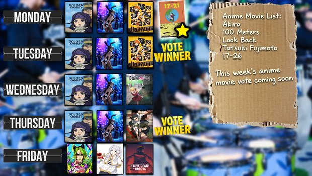 Anime Schedule 3/2 - 3/6 - Patreon Schedule 3 2